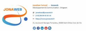 Signature de mail HTML avec Logo, coordonnées & liens cliquables