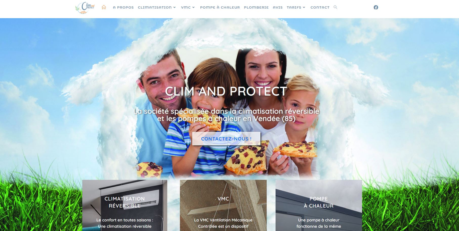 Clim And Protect – Création site web + Hébergement + Maintenance + SEO